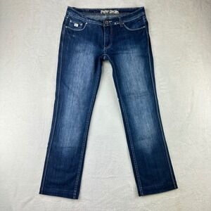 Pepe Jeans Denim Pants Womens Dark Wash Straight 30 Blue Contrast Stitch VTG
